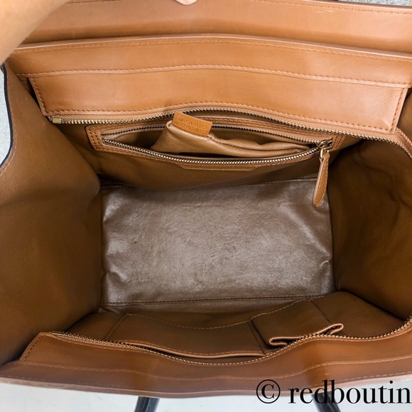 👠Sold Celine Paris TriColor mini luggage tote bag - Picture 6 of 8